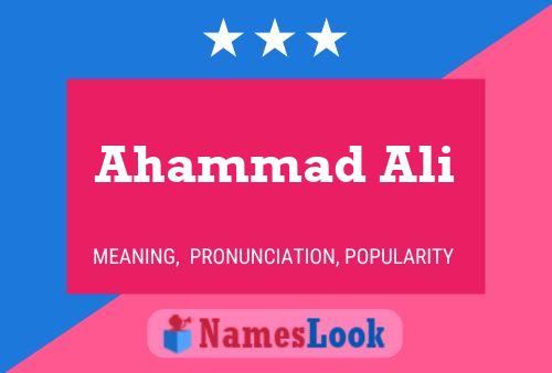 Ahammad Ali Namensposter