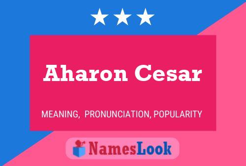 Aharon Cesar Namensposter