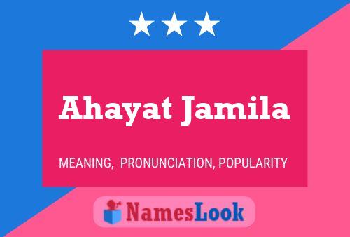 Ahayat Jamila Namensposter