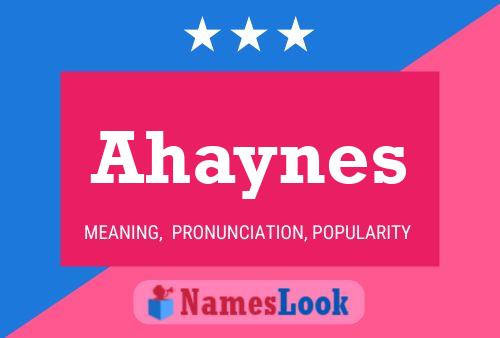 Ahaynes Namensposter