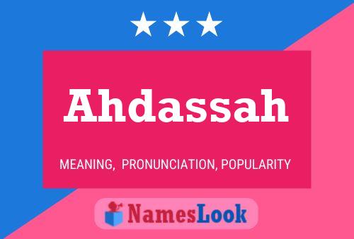 Ahdassah Namensposter