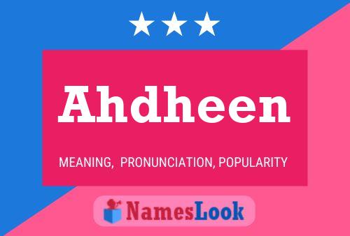 Ahdheen Namensposter