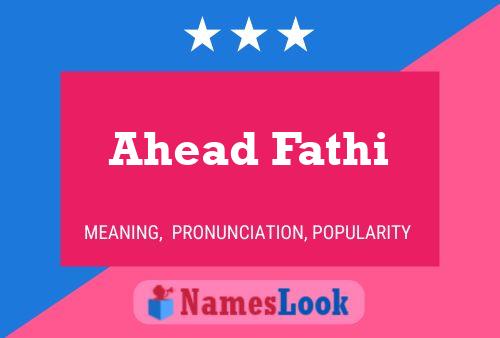 Ahead Fathi Namensposter