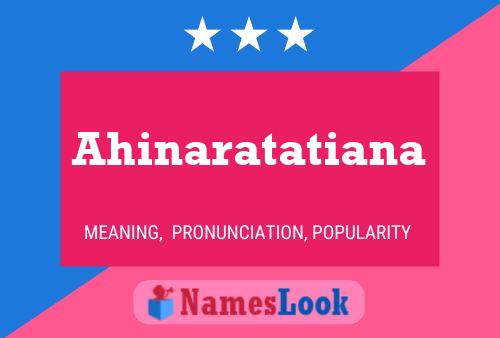 Ahinaratatiana Namensposter