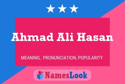 Ahmad Ali Hasan Namensposter