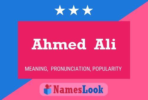 Ahmed  Ali Namensposter