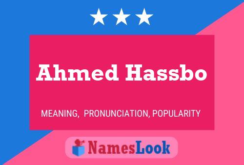 Ahmed Hassbo Namensposter