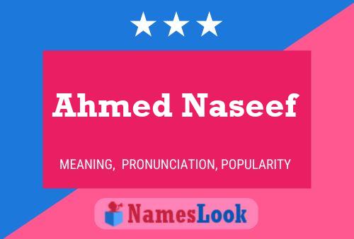 Ahmed Naseef Namensposter