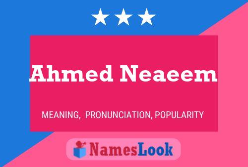 Ahmed Neaeem Namensposter