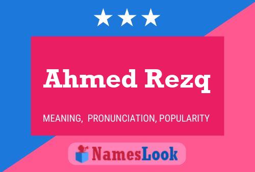 Ahmed Rezq Namensposter