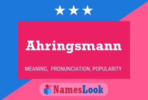 Ahringsmann Namensposter