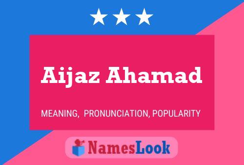 Aijaz Ahamad Namensposter