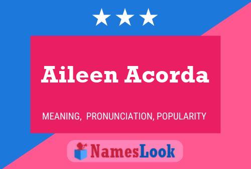 Aileen Acorda Namensposter