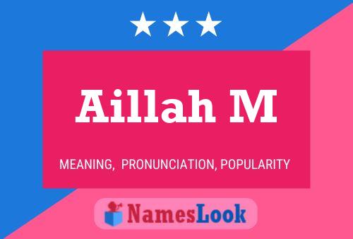 Aillah M Namensposter