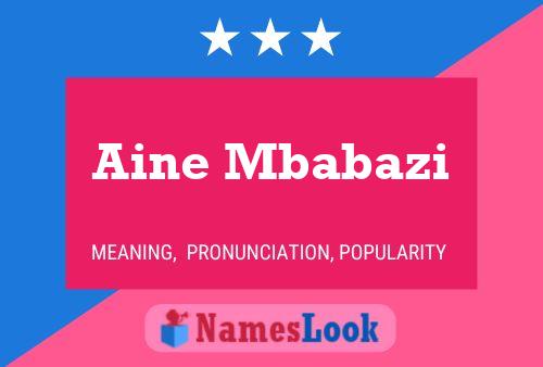 Aine Mbabazi Namensposter