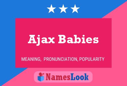 Ajax Babies Namensposter