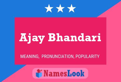 Ajay Bhandari Namensposter