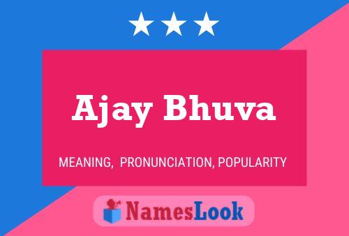 Ajay Bhuva Namensposter