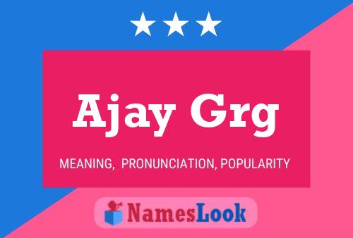 Ajay Grg Namensposter