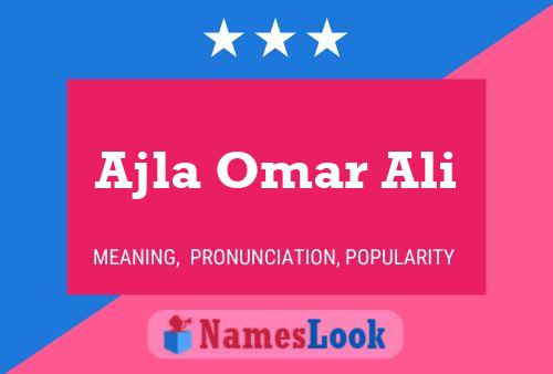 Ajla Omar Ali Namensposter