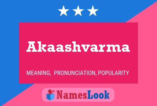 Akaashvarma Namensposter