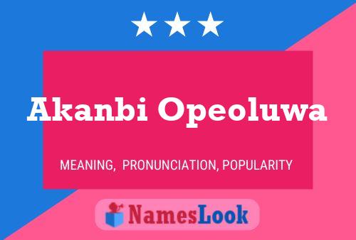 Akanbi Opeoluwa Namensposter