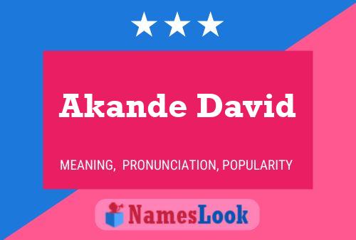 Akande David Namensposter