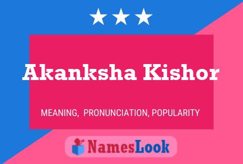 Akanksha Kishor Namensposter