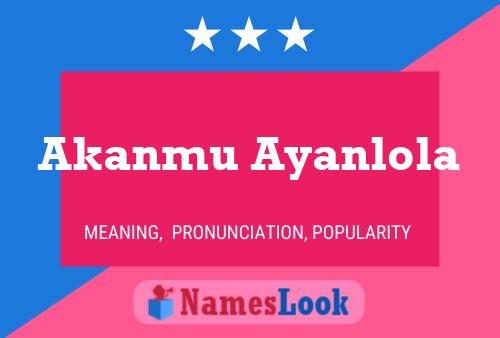 Akanmu Ayanlola Namensposter