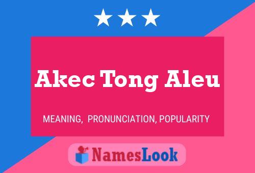 Akec Tong Aleu Namensposter