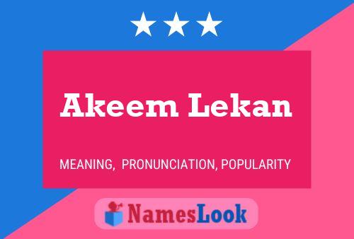 Akeem Lekan Namensposter