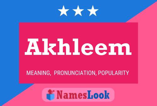 Akhleem Namensposter