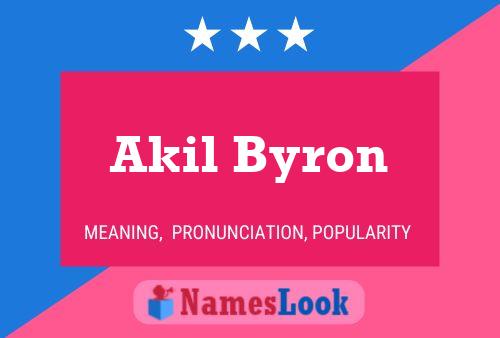 Akil Byron Namensposter