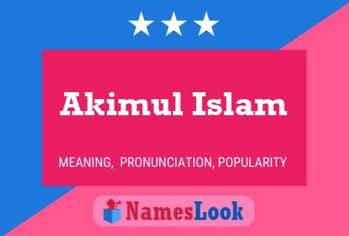 Akimul Islam Namensposter