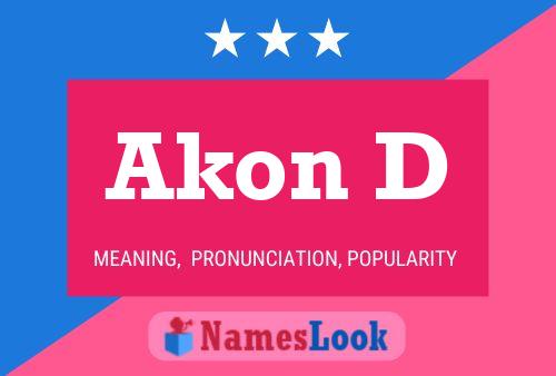 Akon D Namensposter