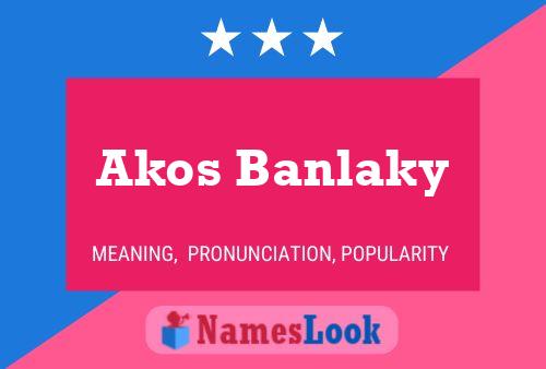 Akos Banlaky Namensposter