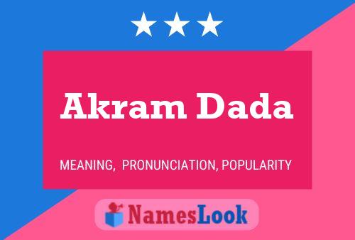 Akram Dada Namensposter