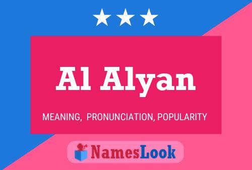 Al Alyan Namensposter