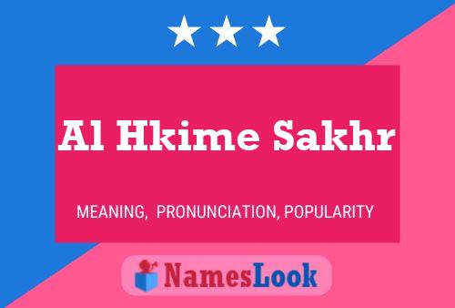 Al Hkime Sakhr Namensposter