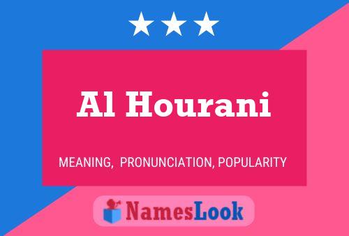 Al Hourani Namensposter