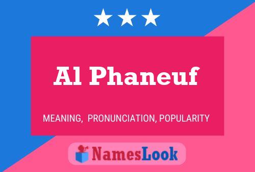 Al Phaneuf Namensposter