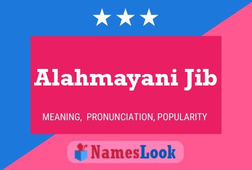 Alahmayani Jib Namensposter