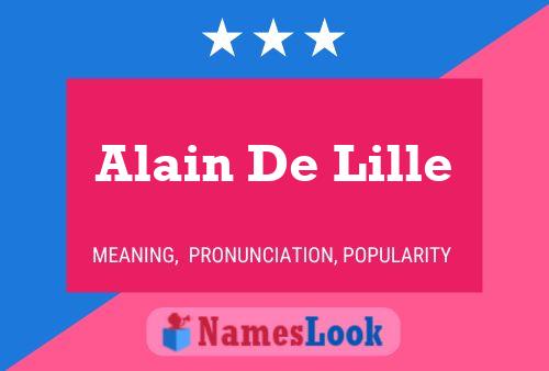 Alain De Lille Namensposter