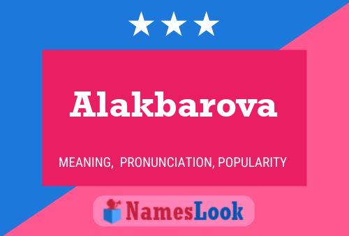 Alakbarova Namensposter