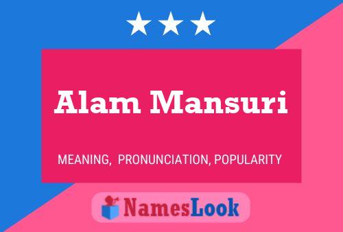 Alam Mansuri Namensposter