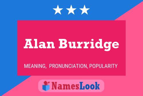 Alan Burridge Namensposter