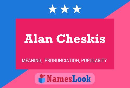 Alan Cheskis Namensposter