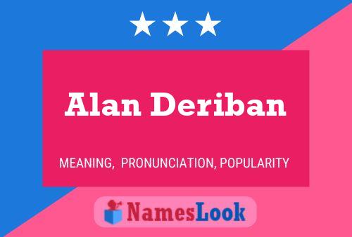 Alan Deriban Namensposter