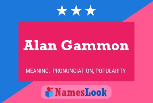 Alan Gammon Namensposter