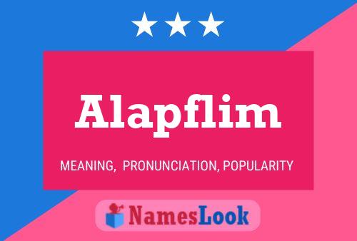 Alapflim Namensposter